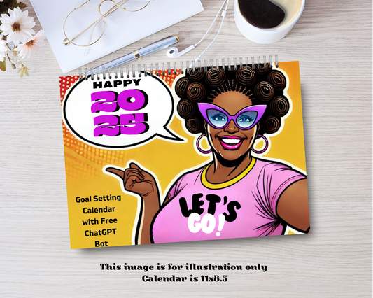 2025 Goal Setting Calendar by Baring My Soul Creations